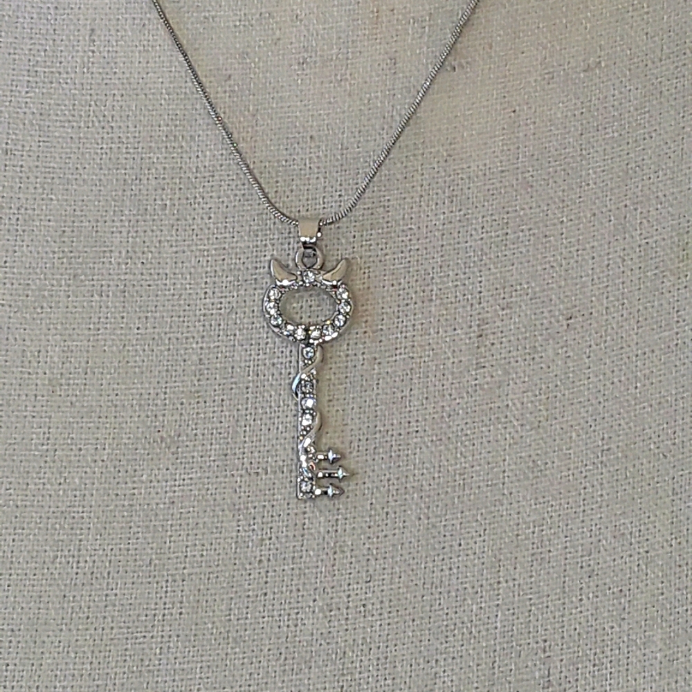 NWT, STAINLESS STEEL KEY NECKLACE.